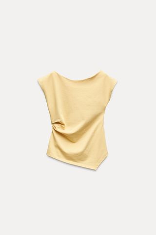 Asymmetrical Ruched Top