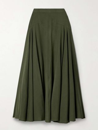 Wool-Crepe Maxi Skirt