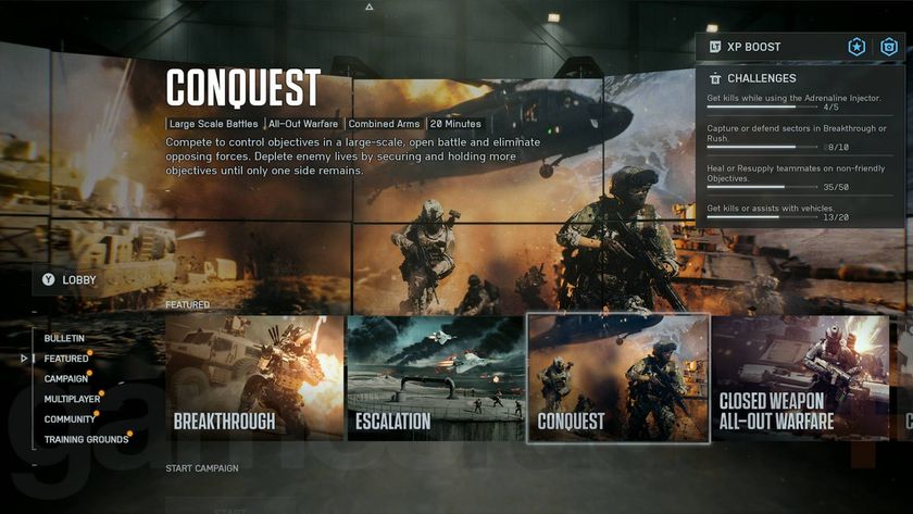 Battlefield 6 game mode conquest playlist page header