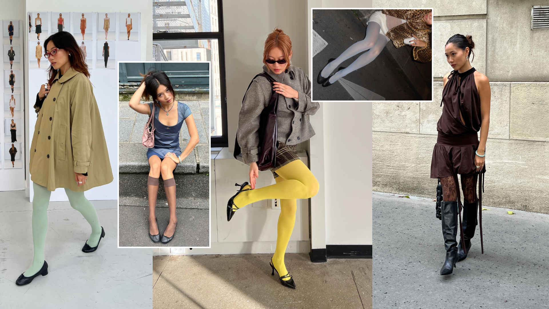 a collage of Vivian Li wearing colorful fun