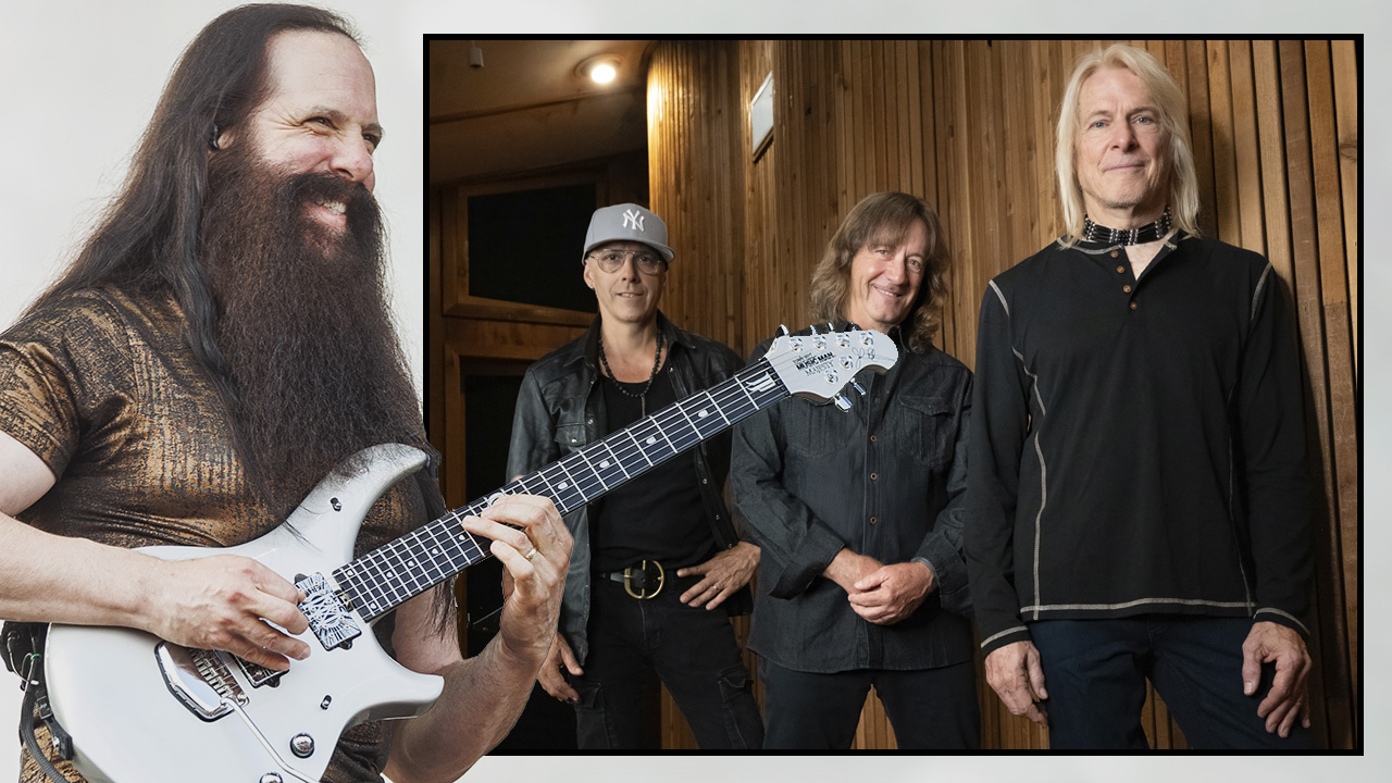 John Petrucci with the Steve Morse Band inset