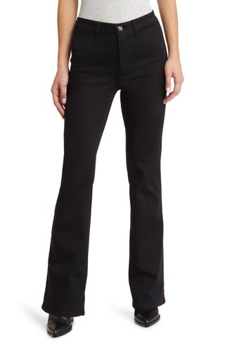 High Waist Slim Bootcut Trouser Jeans