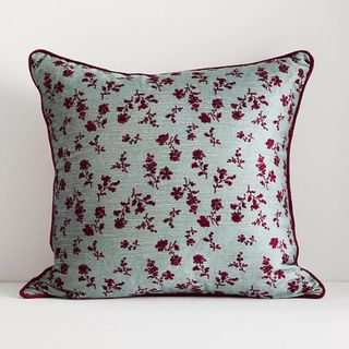 Alva Floral Cotton Velvet Pillow