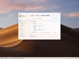 Windows 11 Advanced Display Information