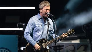 CARDIFF, WALES - JULY 04: (EDITORS NOTE: EDITORIAL USE ONLY. IMAGES MAY ONLY BE USED IN RELATION TO THE EVENT. NO COMMERCIAL USE. NO USE IN PUBLICATIONS SOLELY DEDICATED TO THE ARTIST. NO USE AFTER JULY 03, 2026.) Noel Gallagher of Oasis performs onstage during the opening night of their Live 25' Tour at the Principality Stadium on July 04, 2025 in Cardiff, Wales.