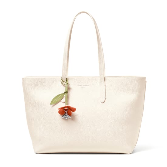 Zipped East West Tote With Bee & Flower Charm