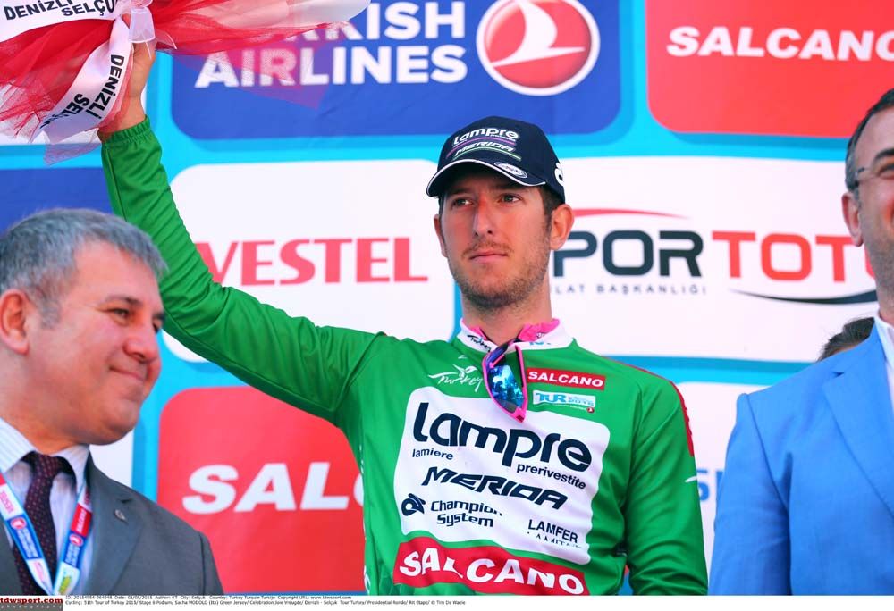 Sacha Modolo (Lampre-Merida) kept the green jersey