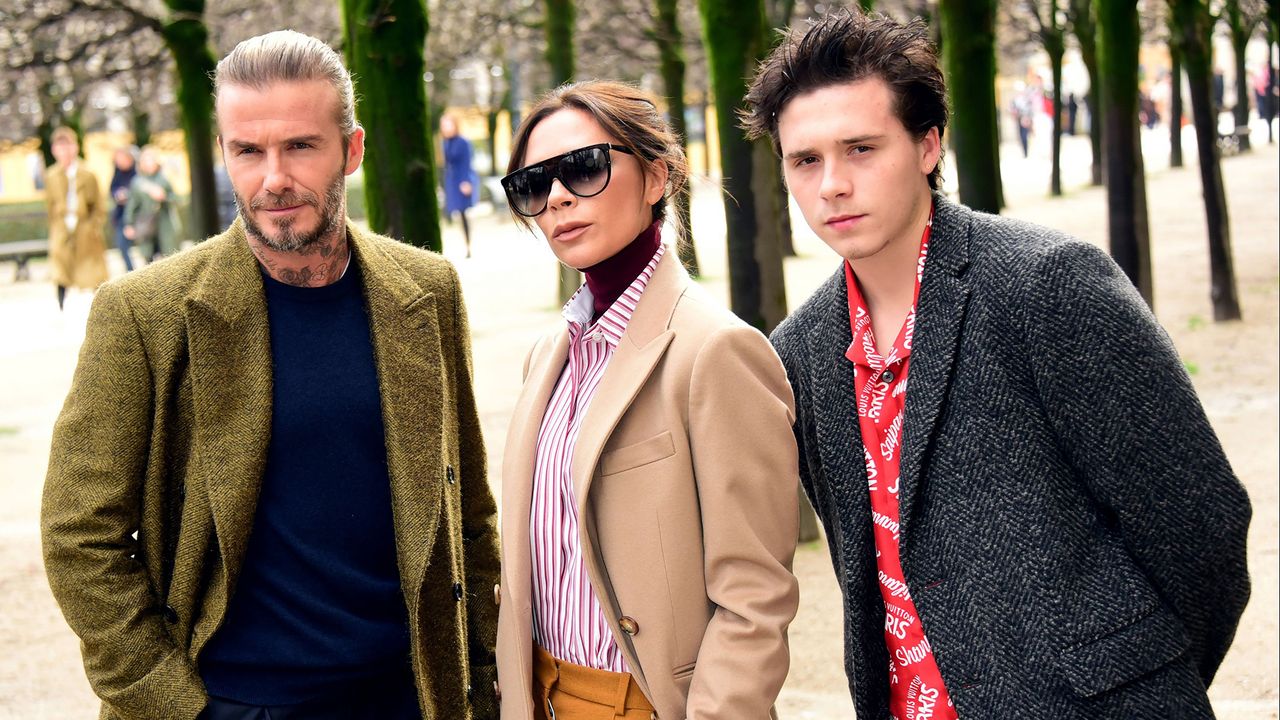 David Beckham, Victoria Beckham and Brooklyn Beckham