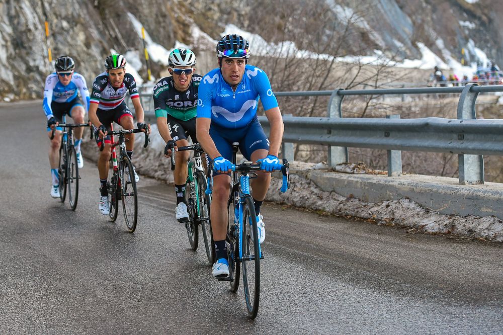 Mikel Landa, Rafal Majka, fabio Aru and Ben Hermans near the end of stage 4 at Tirreno-Adriatico