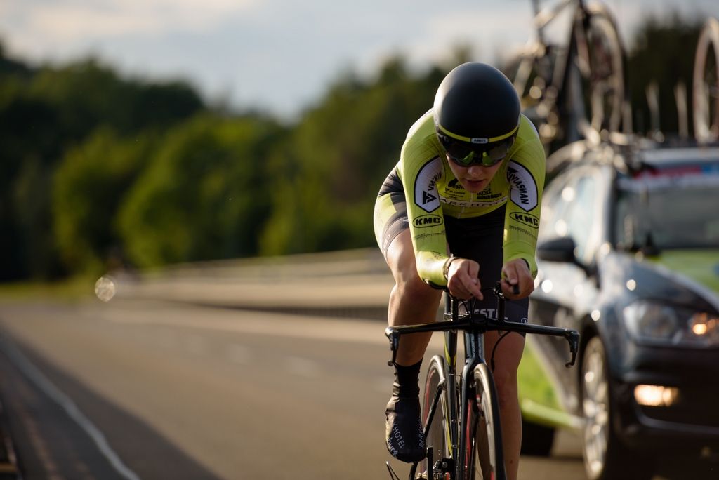 A Parkhotel Valkenburg rider out on course