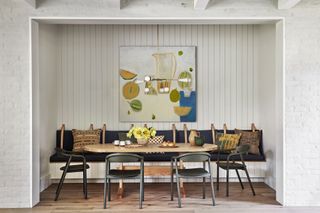 dining nook with banquette seat