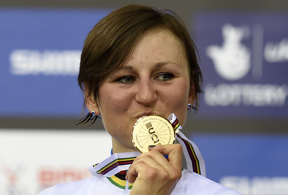 Katarzyna Pawlowska (Poland) the points race world champion