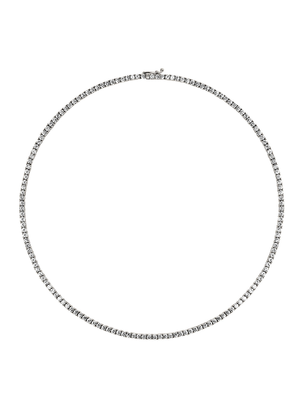14k Kate Rivi&amp;Egrave;re Necklace in 2.5mm Lab Diamond, 14k White Gold