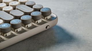 A photo of the Logitech Pop Keys keyboard from the side