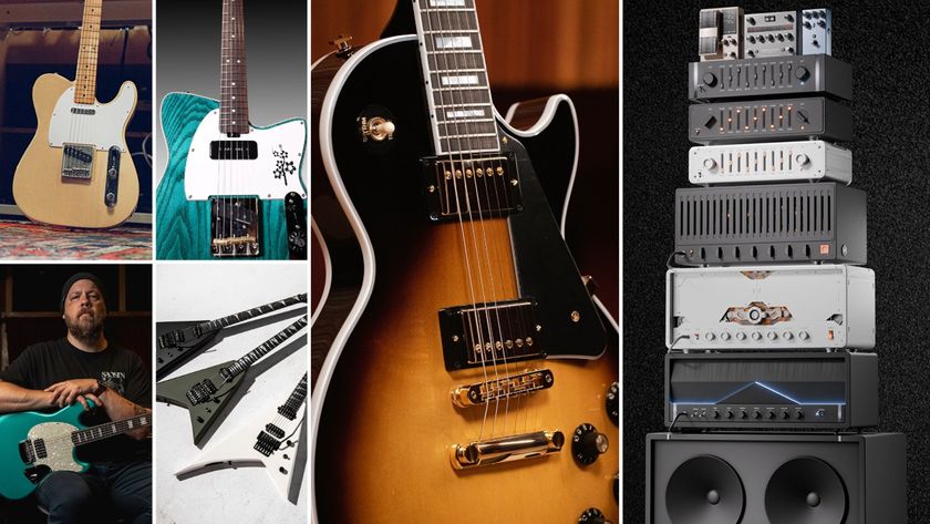 Fender Vintera II Road Worn. Otera TK-1, Gibson Les Paul Custom &#039;70s, Neural DSP Archetype Misha Mansoor X, Ernie Ball Music Man &#039;Fluff&#039; StingRay, Jackson American Series Rhoads