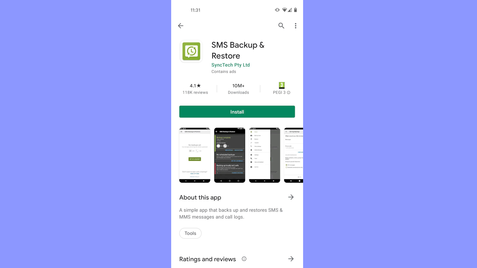 How to backup and restore text messages on Android step 1: Install SMS Backup & Restore app