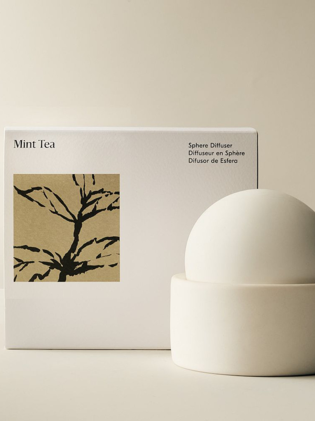 A ceramic mint tea sphere diffuser from West Elm