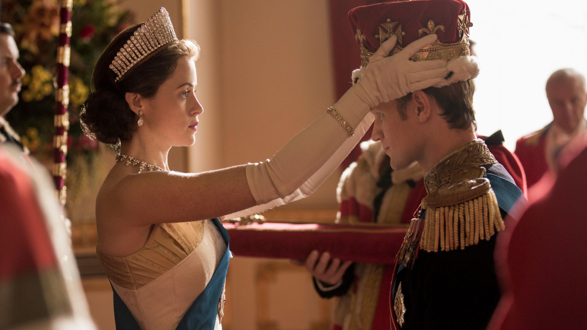 Claire Foy and Matt Smith in The Crown