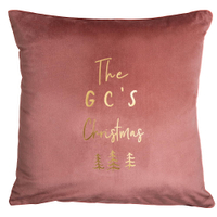 Personalised Family Christmas Velvet Cushion,&nbsp;£35, Amazon Handmade