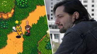 Eric Barone and a screenshot of haunted chocolatier