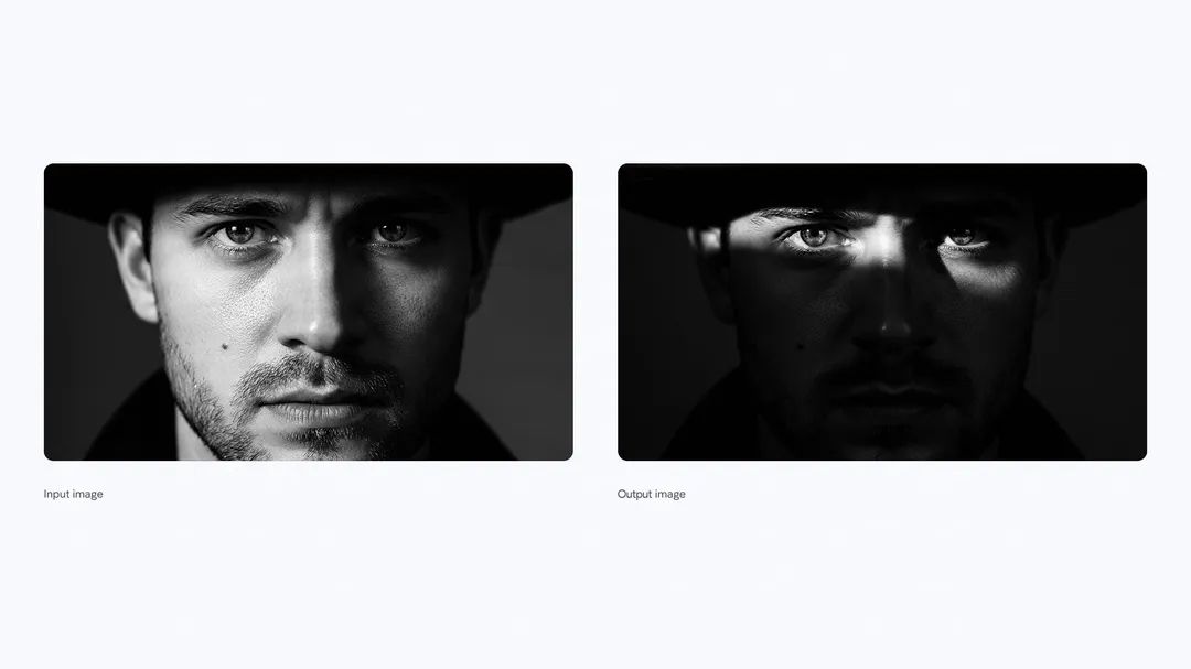 An example of input and output images from Nano Banana Pro