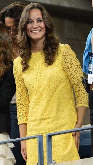 Pippa Middleton watches the 2012 US Open Men's Singles Quarter Final match