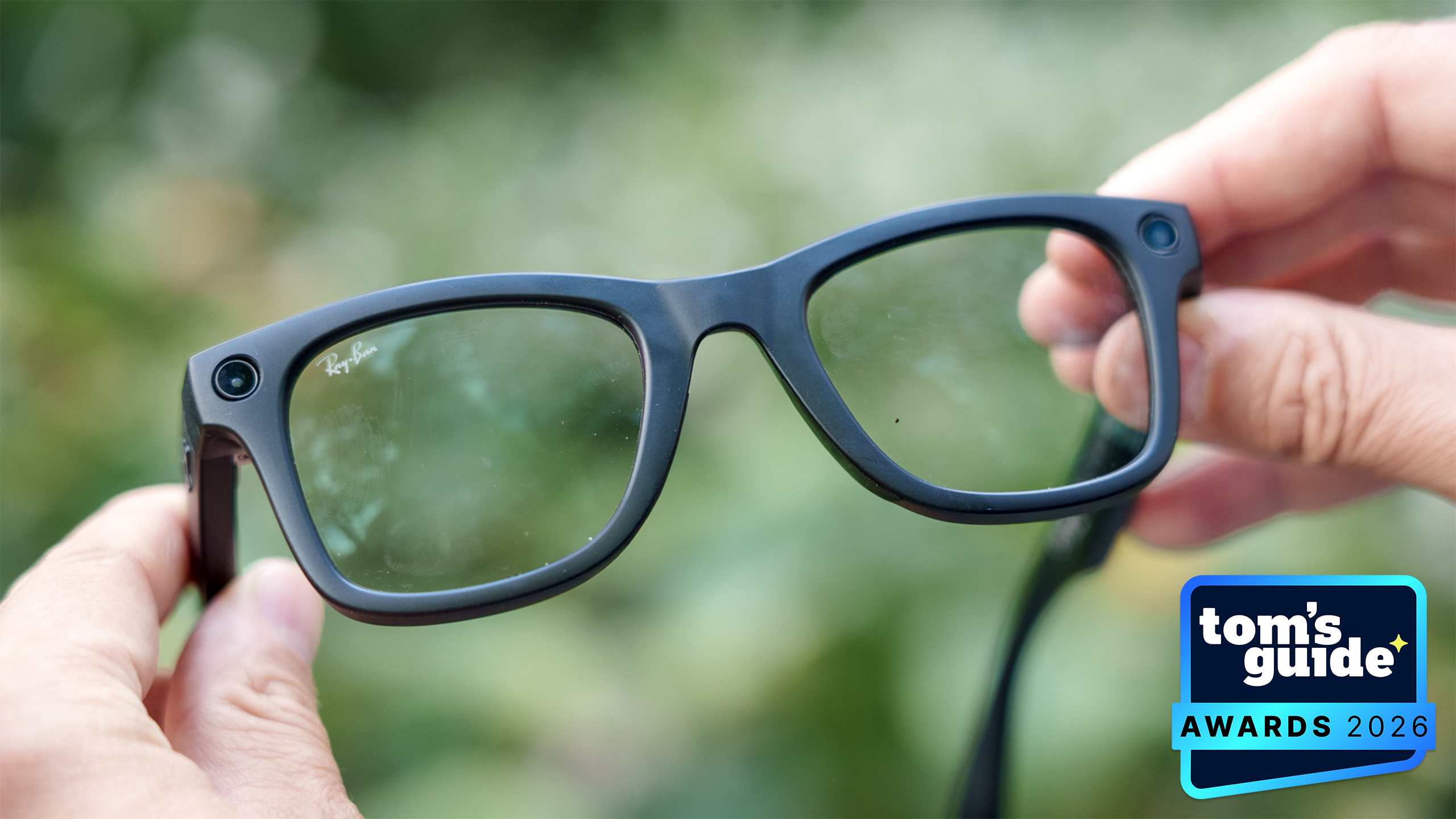 Meta Ray-Ban glasses with a TG Awards 2026 badge