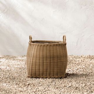 wicker planter basket