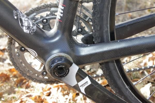 The BB30 bottom bracket offers a large tube junction and the ability to run a stiffer 30mm spindled crank
