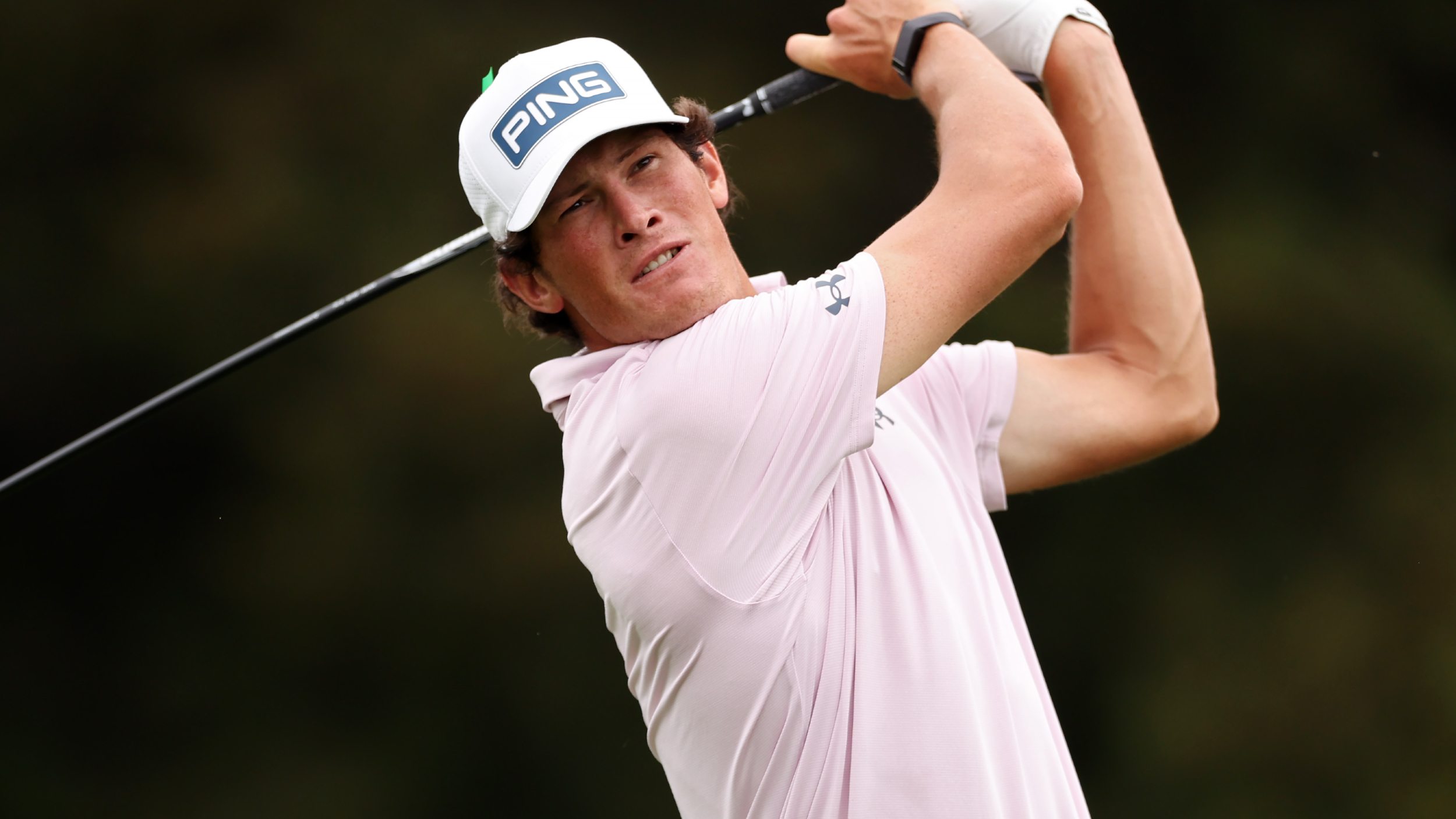Christo Lamprecht takes a shot at the CJ Cup Byron Nelson