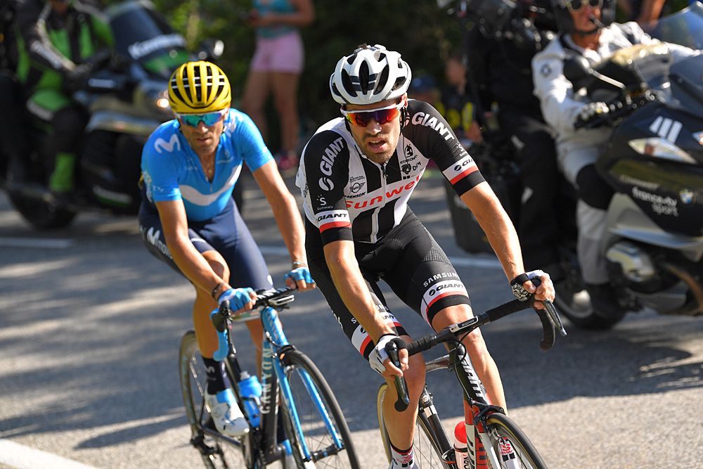 Tom Dumoulin (Sunweb) and Alejandro Valverde (Movistar)