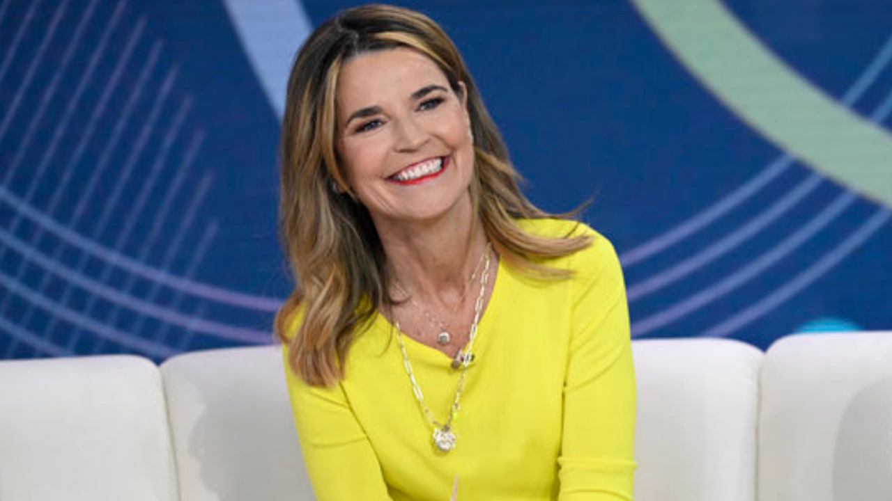 Savannah Guthrie is shown hosting The Today Show.