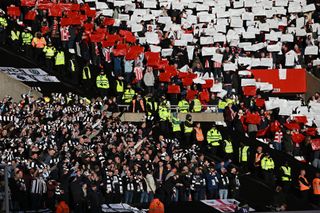 Newcastle United fans are arriving at the Stadium of Light for the FA Cup Third Round match between Sunderland and Newcastle United in Sunderland, England, on January 6, 2024