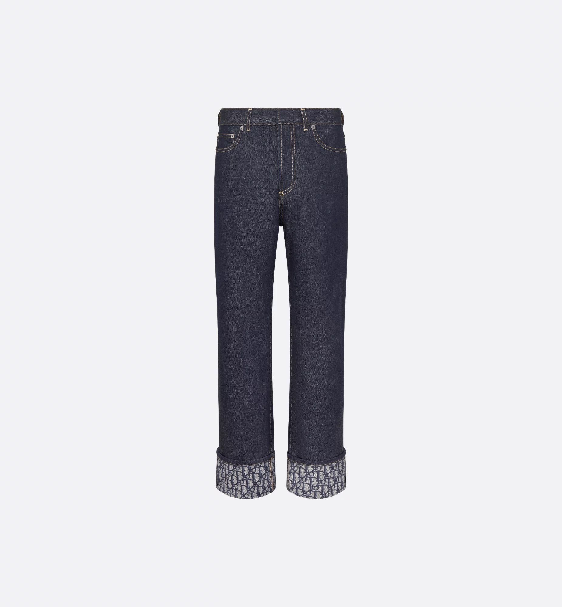 Dior cuffed boyfriend jeans with logo