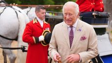 King Charles arrives for a visit to the RHS Sandringham Flower Show