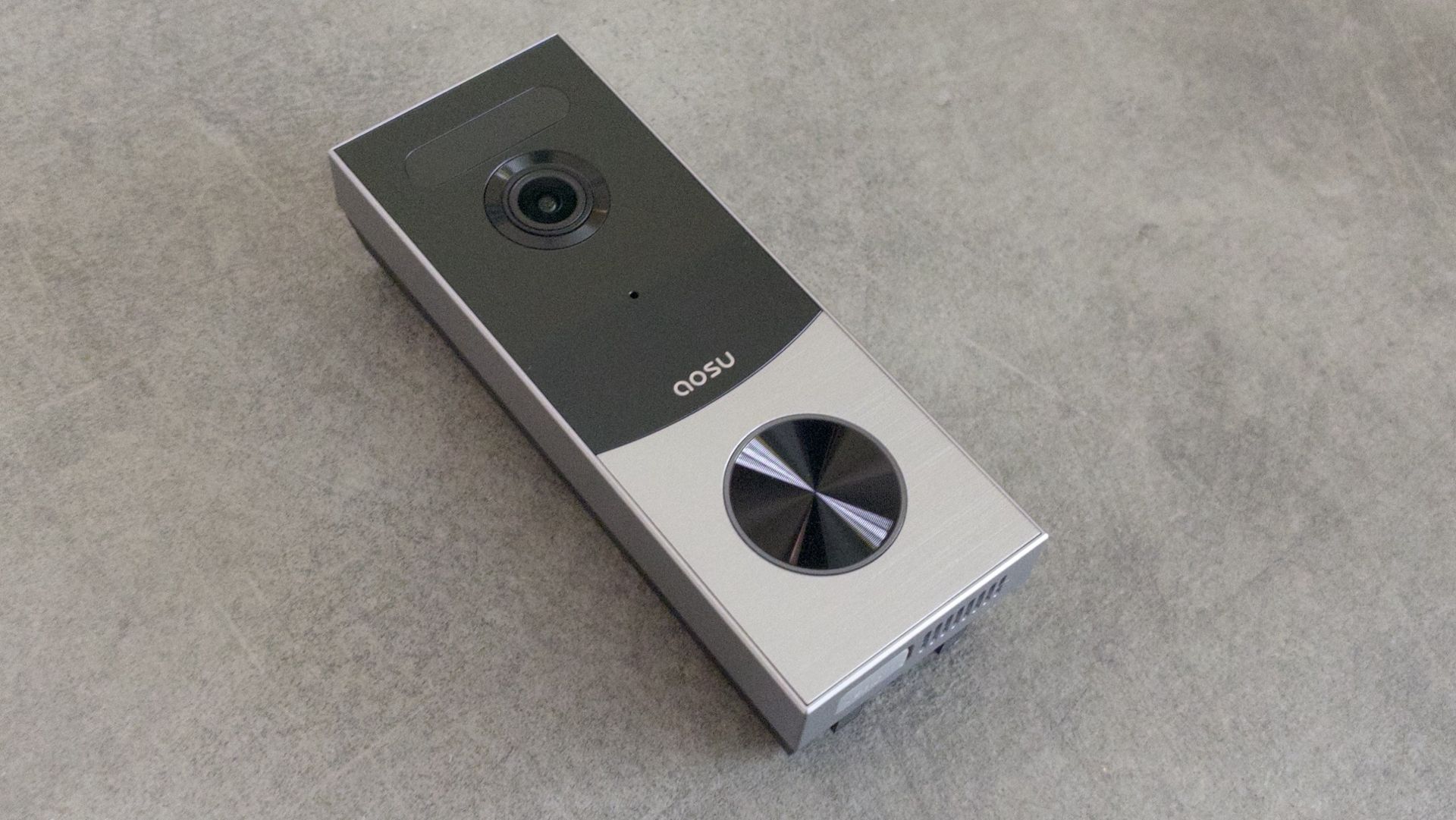 Aosu Video Doorbell R1 Ultra on stone surface