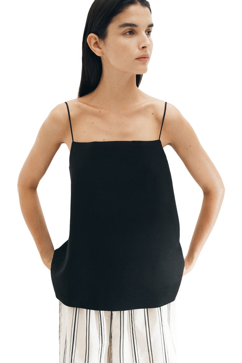 Fine-Knit Strappy Top