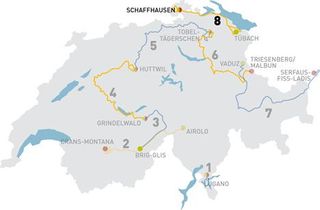 <p>Tour de Suisse - Stage 8 Map</p>