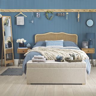 teal country style bedroom