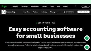 Sage Business Cloud Accounting website screenshot