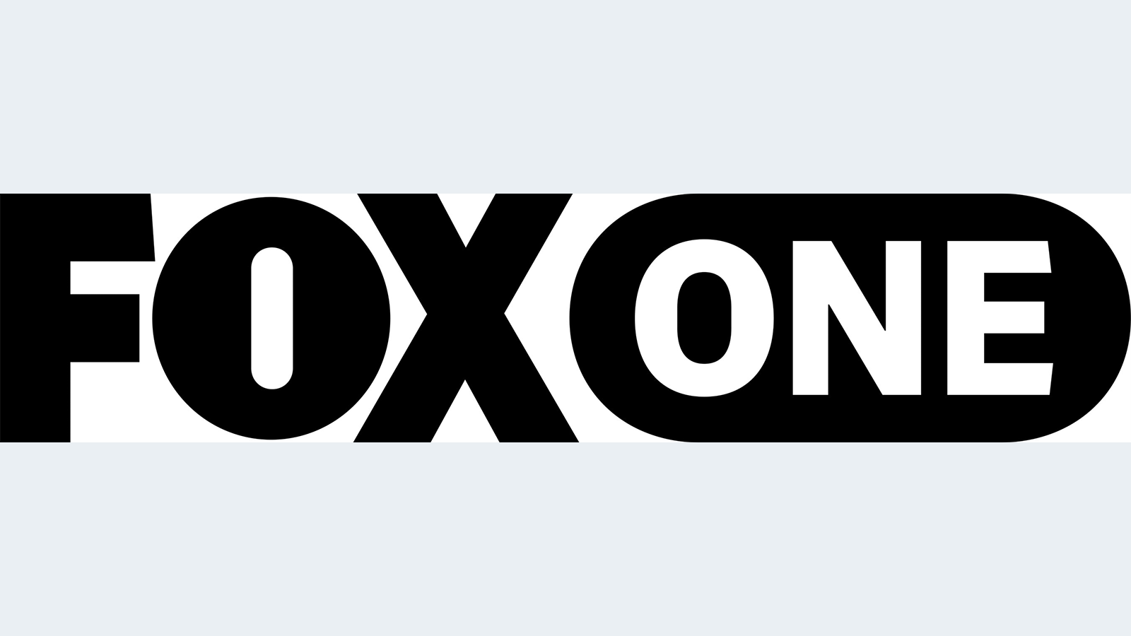Fox One streaming logo in black and white