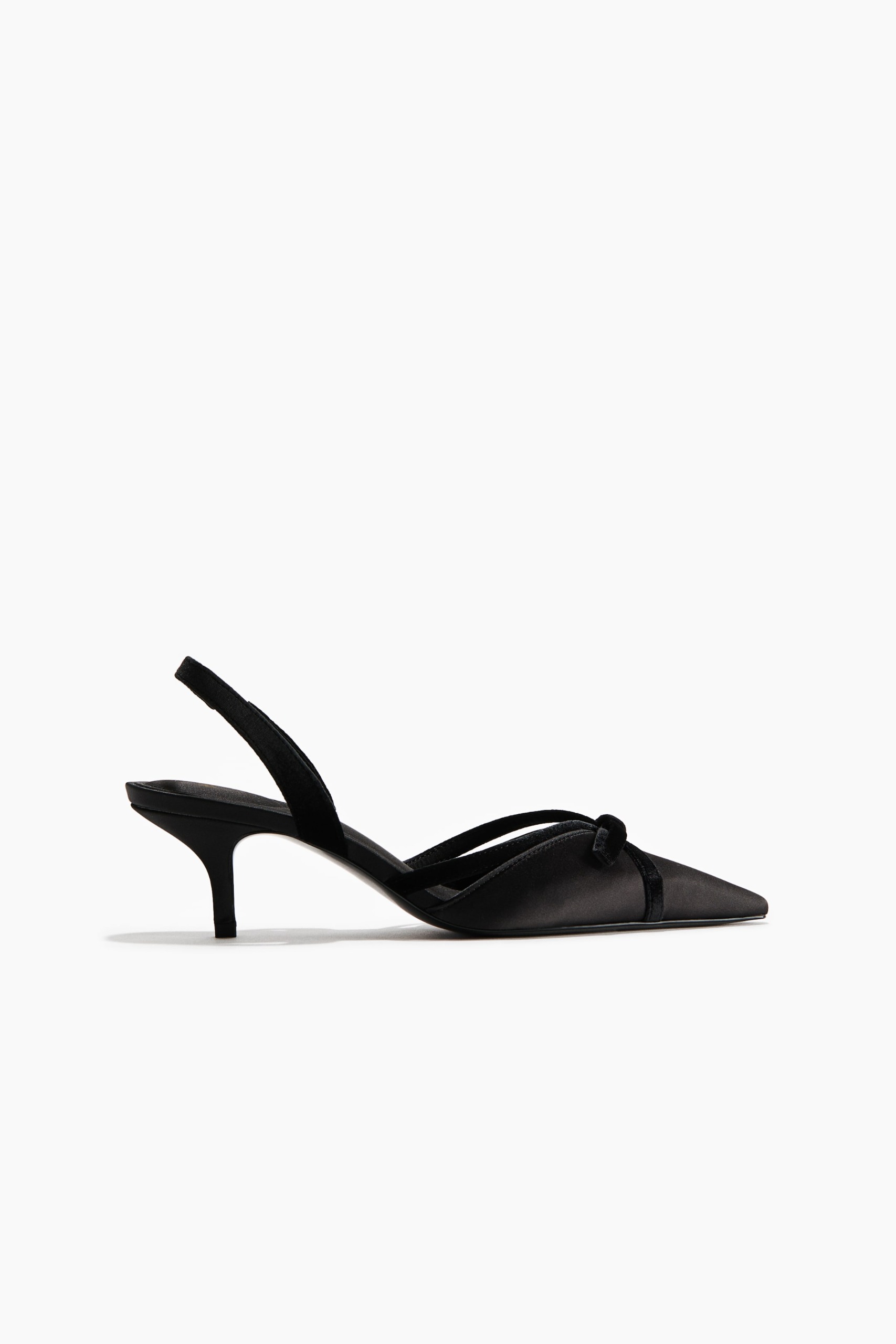 Heeled Satin Slingbacks