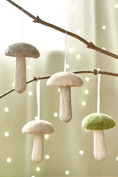Stacey Solomon Mushroom Baubles - Set of 4
