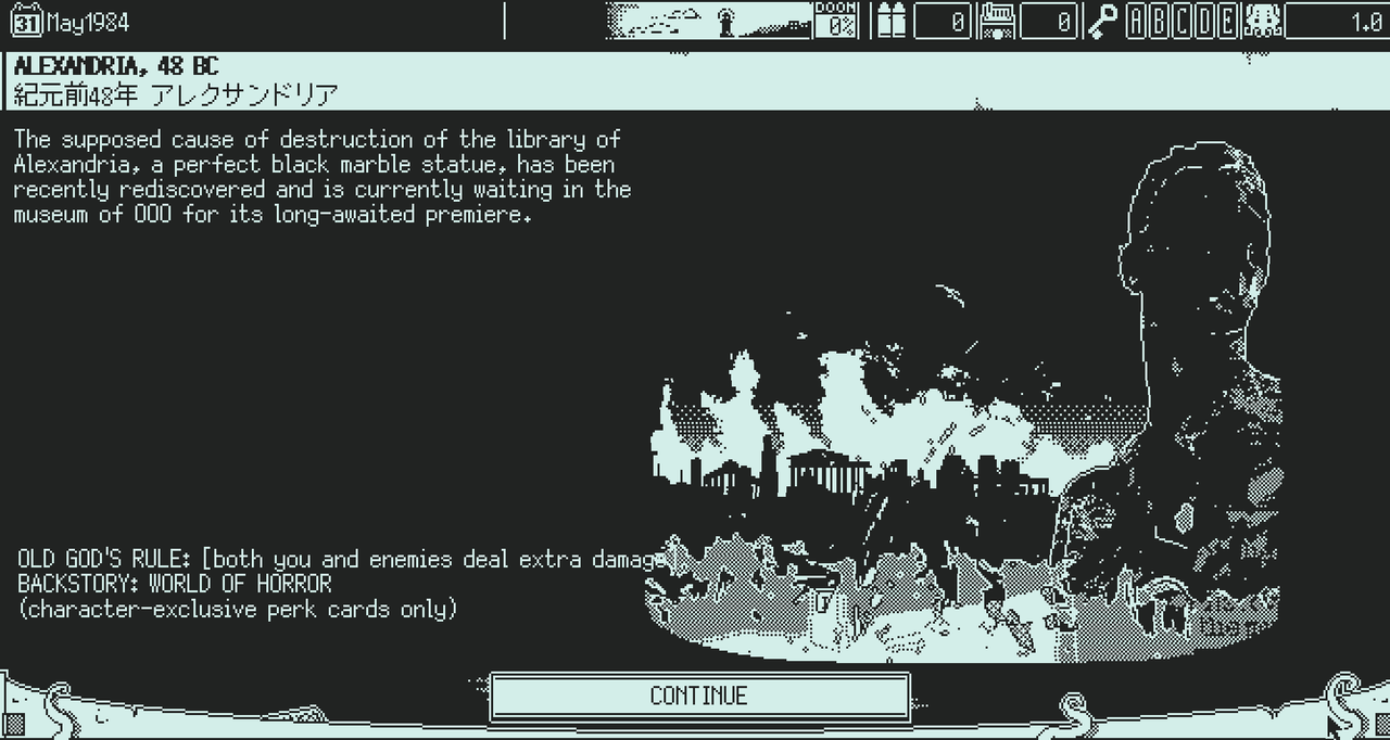 World of Horror adventure roguelike