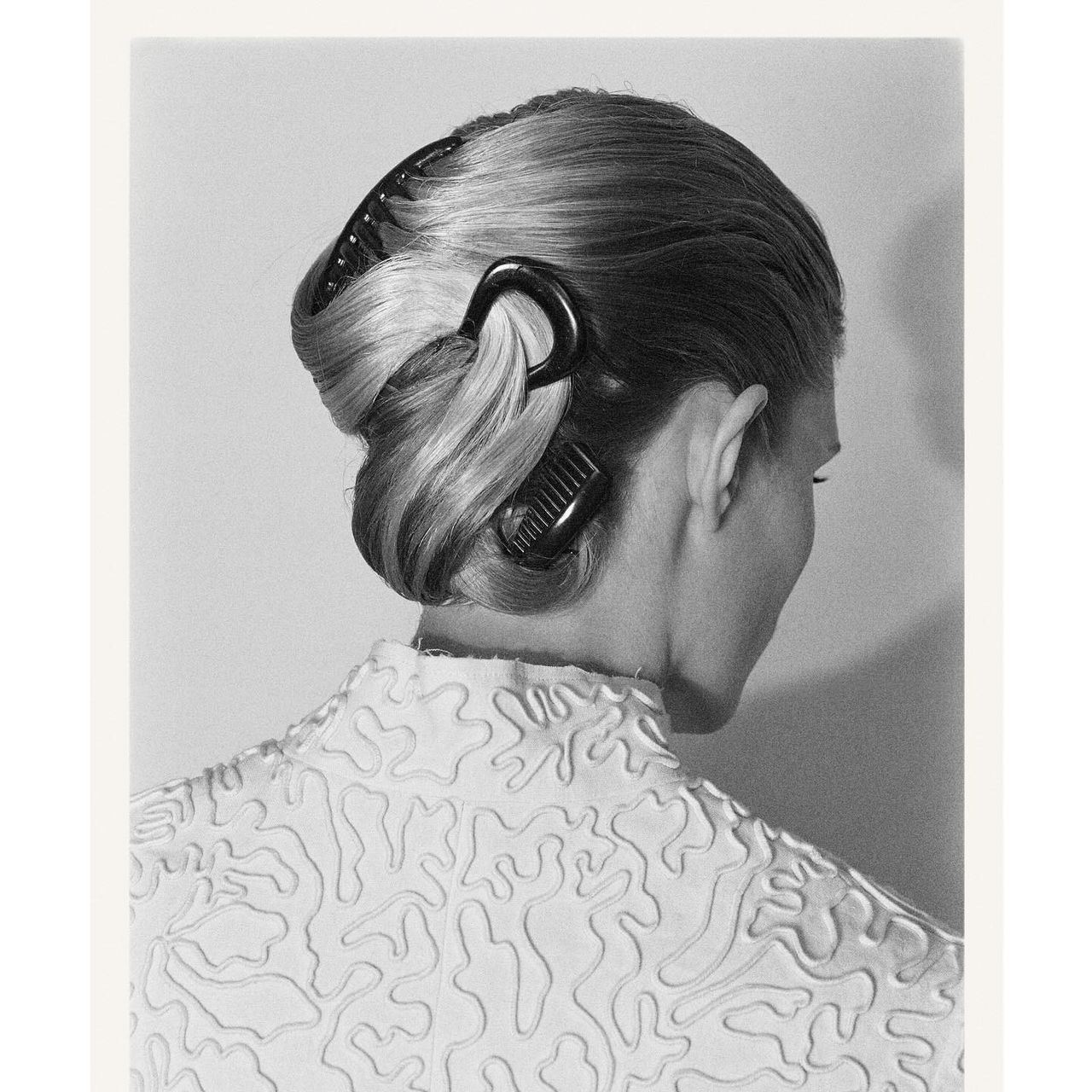 Photo of a The Row model's hairstyle for the spring/summer 2026 show