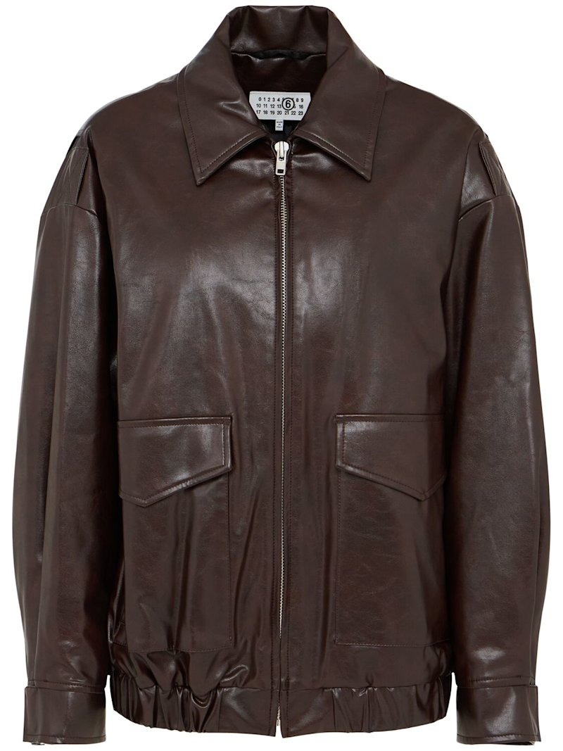 Mm6 Maison Margiela, Faux Leather Jacket