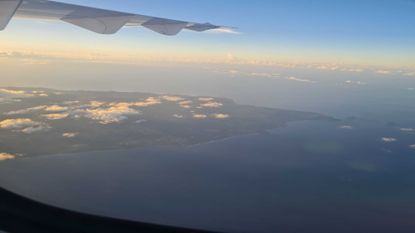 The island of Grenada from an aeroplane