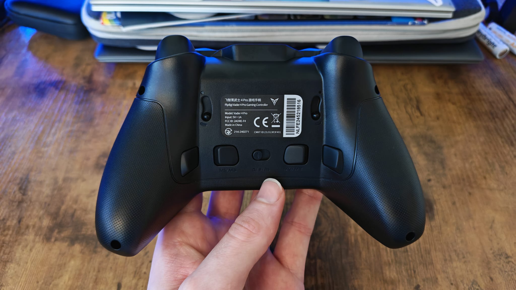 The back of the Flydigi Vader 4 Pro