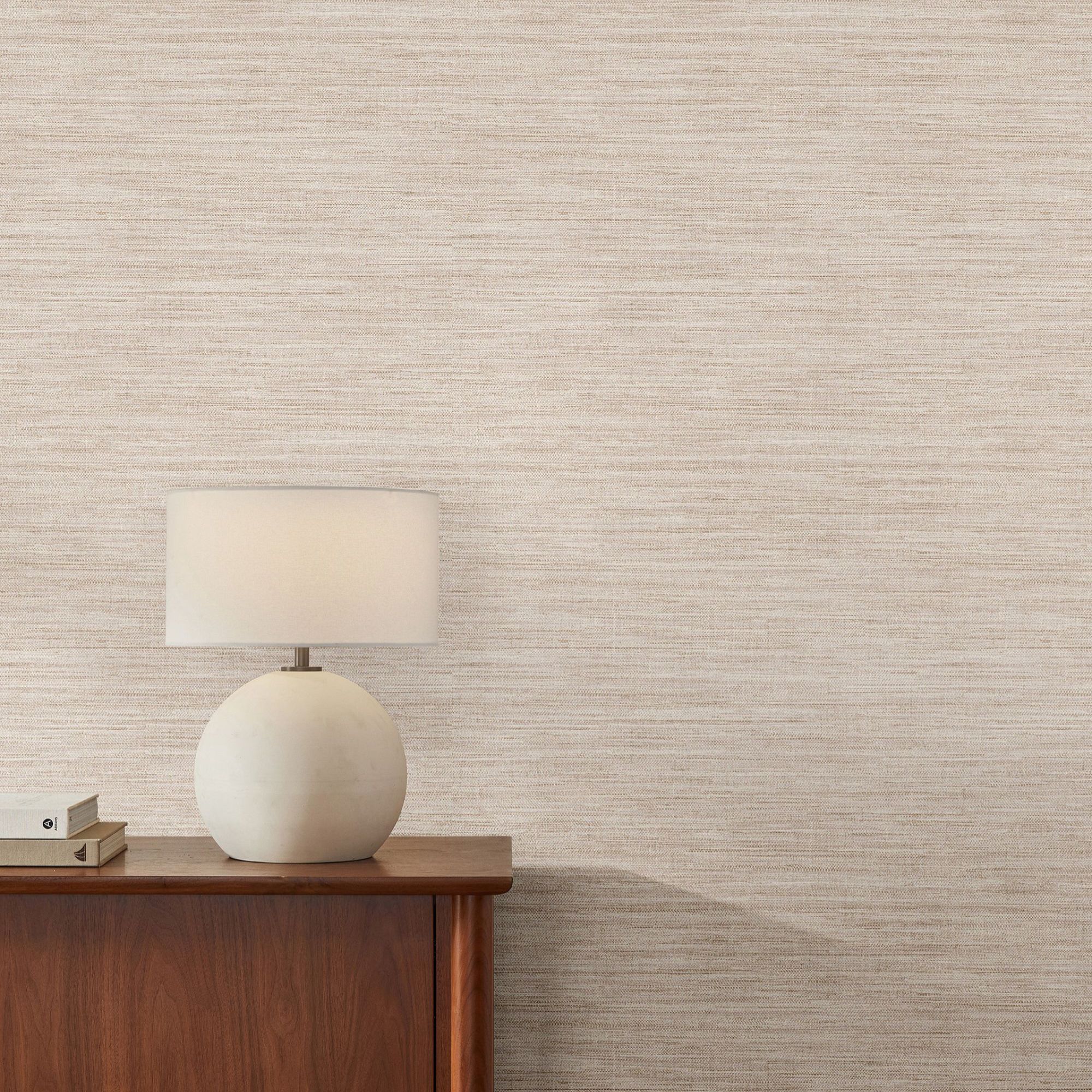 Faux Horizontal Grasscloth Peel &amp;amp; Stick Wallpaper (Roll)