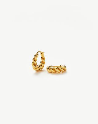 Small Tidal Hoop Earrings | 18k Gold Vermeil